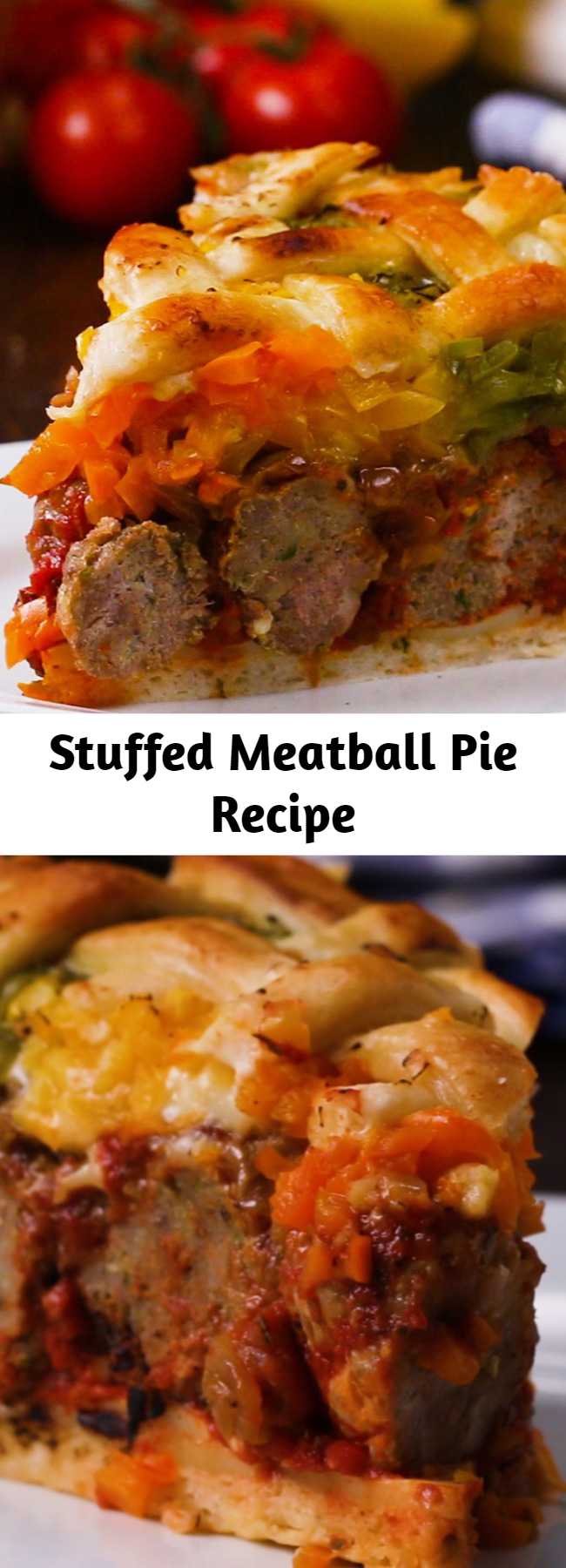 Stuffed Meatball Pie Recipe - This was really tasty and easy to make. Every meatball-lover will adore this Stuffed Meatball Pie.