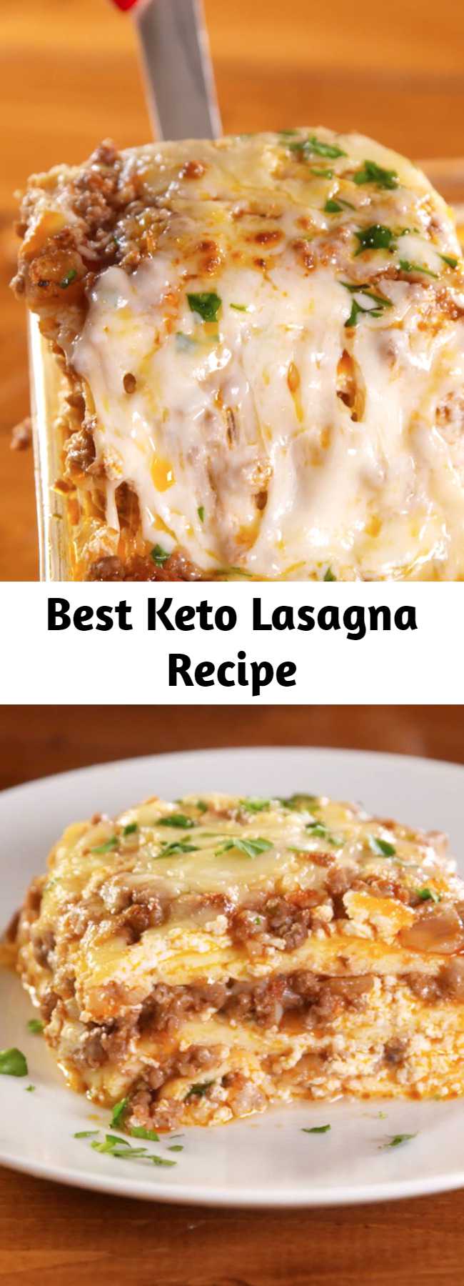 Best Keto Lasagna Recipe - Going Keto can be hard when you start thinking about what you'll be missing. Luckily, a classic lasagna won't be one of them. This lasagna uses a simple noodle replacement that once it's covered in meat and cheese, feels just like pasta. It's the comforting dish you no longer have to crave. #easy #recipe #keto #lasagna #ketorecipes #lowcarb #groundbeef #noodless