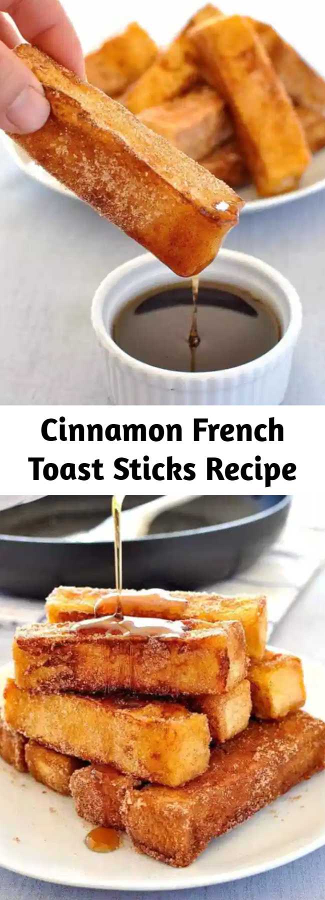 Cinnamon French Toast Sticks Recipe - Eat it with your fingers (tick), tastes like cinnamon doughnuts but a whole lot healthier (double tick)!