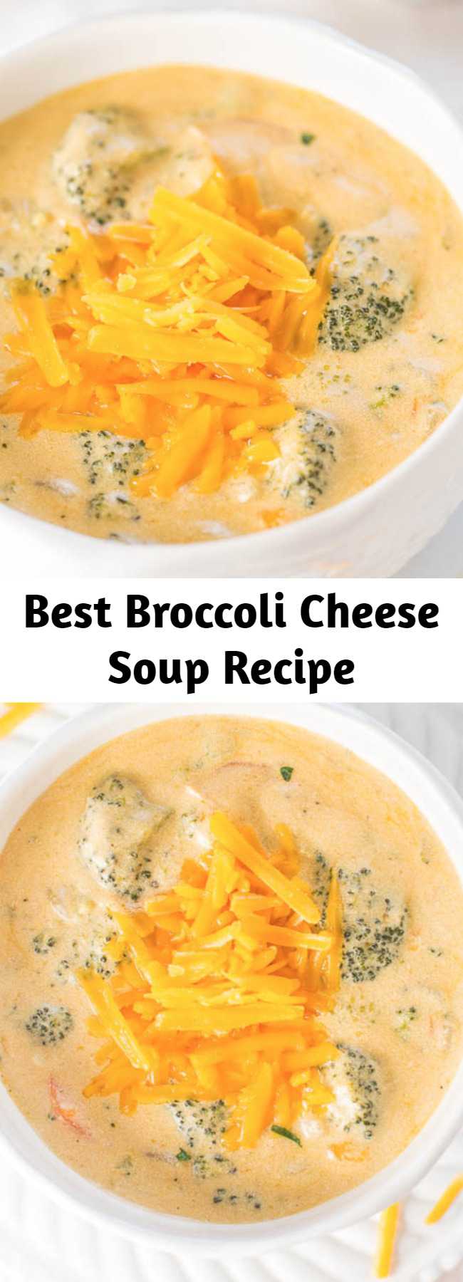 Best Broccoli Cheese Soup Recipe - This is the best broccoli cheese soup. Not only that, it’s some of the best soup I’ve ever tasted, period. If you like Panera’s broccoli cheddar soup, this blows the pants off it. It’s an easy soup to make and is ready in 1 hour. You’ll be rewarded with the best, creamiest, richest, and most amazing soup.