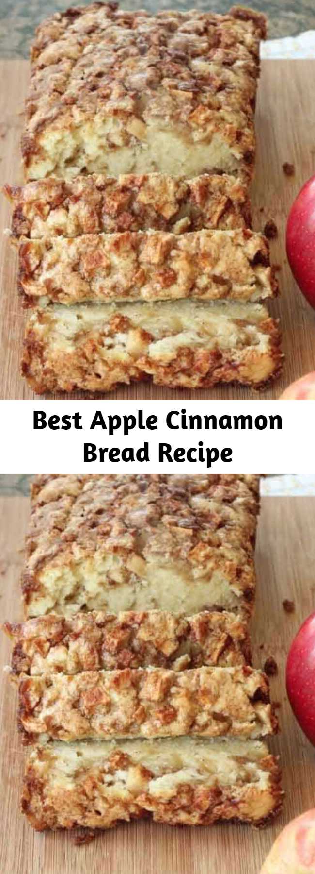 Best Apple Cinnamon Bread Recipe - This is the absolute BEST Apple Bread on the internet. Swirled with cinnamon sugar and juicy apple pieces, try this Apple Bread recipe out and see why it has over 250 amazing reviews!