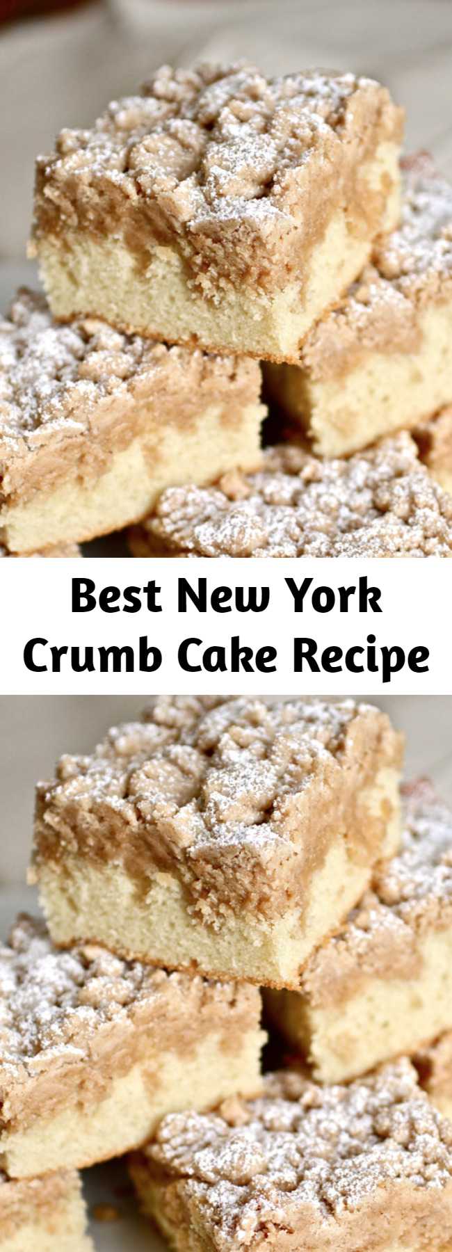 Best New York Crumb Cake Recipe - This New York crumb cake is the absolute BEST recipe out there! It even beats out the Entemann's Ultimate Crumb Cake, according to discerning New Yorkers! With big crumbs and soft, buttery cake, this crumb cake will become an old family favorite in no time.