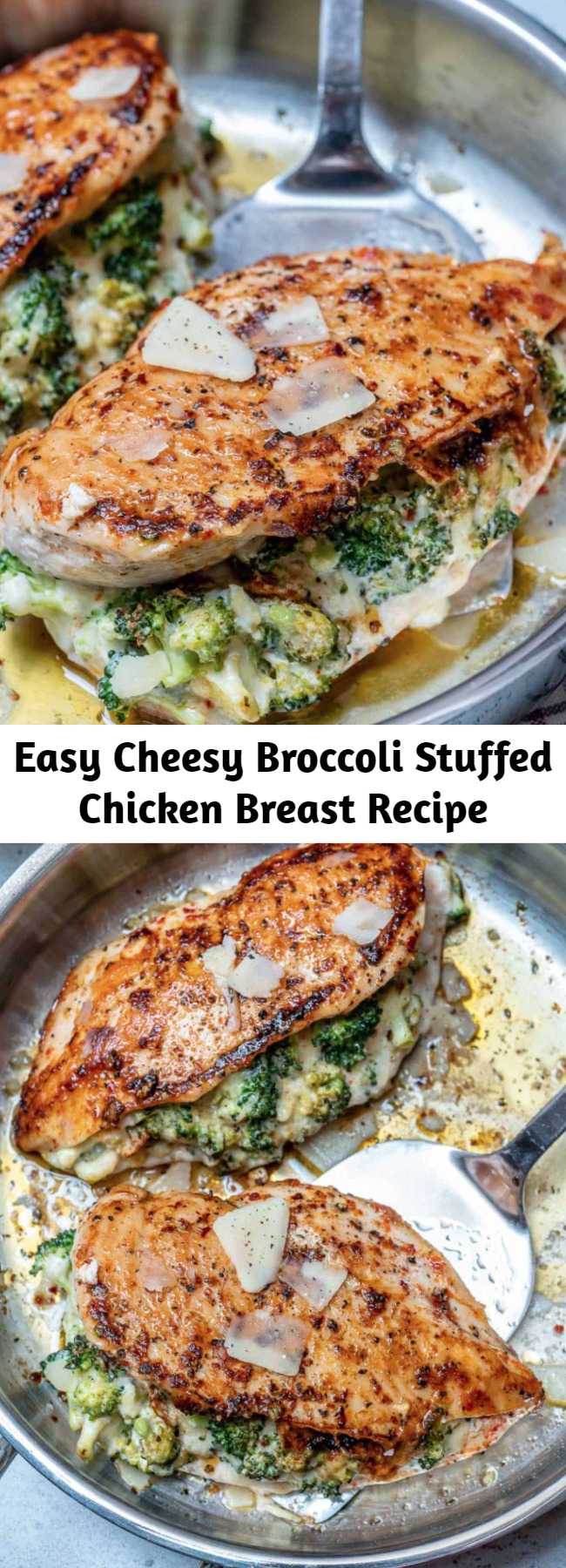 Easy Cheesy Broccoli Stuffed Chicken Breast Recipe - These stuffed chicken breasts are easy to make and delicious that’s loaded with a cheese and broccoli mixture for a perfect low carb and tasty meal. Chicken breast stuffed with a cheesy broccoli mixture, seared then baked to perfection.