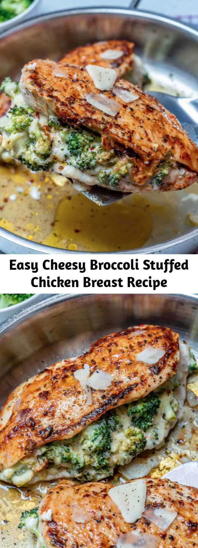 Easy Cheesy Broccoli Stuffed Chicken Breast Recipe - These stuffed chicken breasts are easy to make and delicious that’s loaded with a cheese and broccoli mixture for a perfect low carb and tasty meal. Chicken breast stuffed with a cheesy broccoli mixture, seared then baked to perfection.