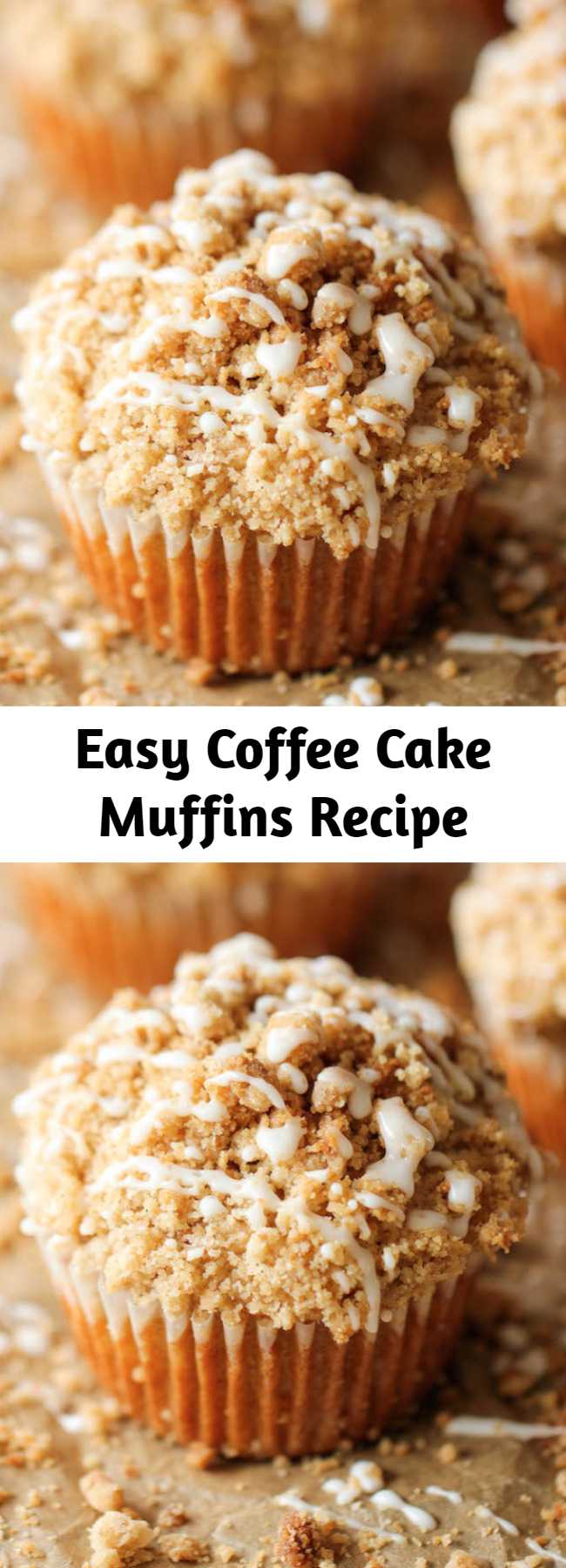 Easy Coffee Cake Muffins Recipe - The classic coffee cake is transformed into a convenient muffin, loaded with a mile-high crumb topping!