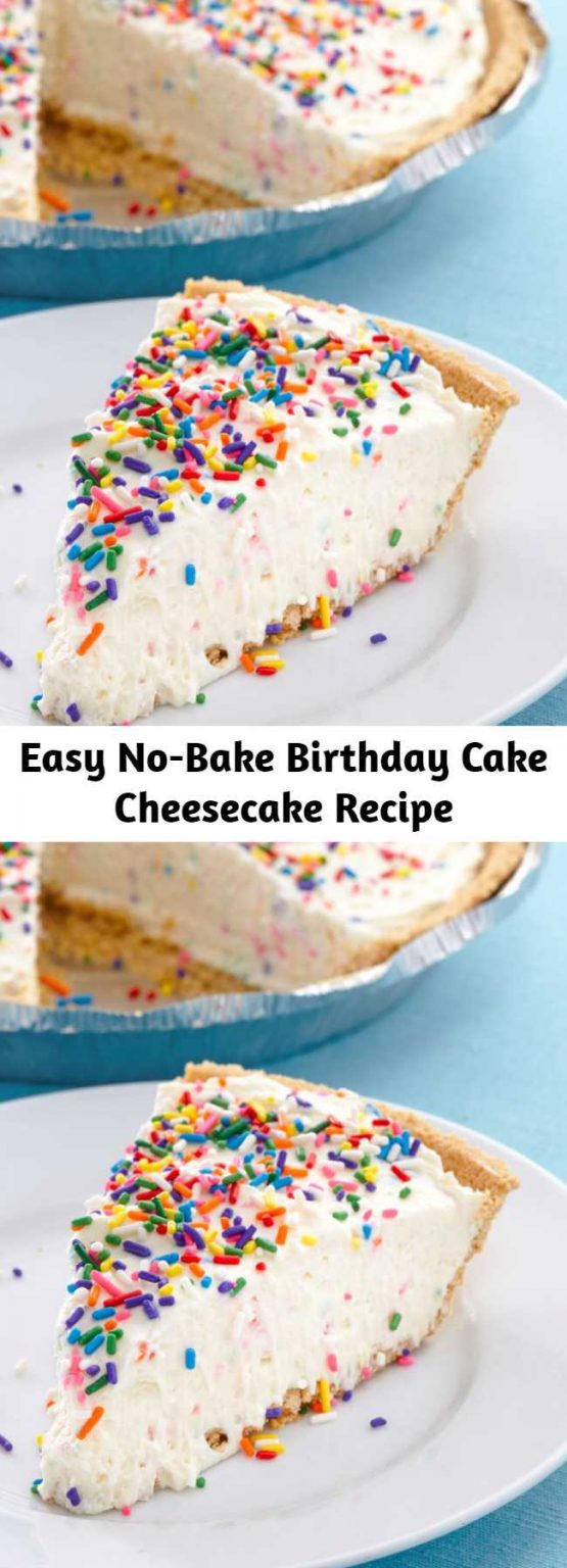Easy NoBake Birthday Cake Cheesecake Recipe Mom Secret Ingrediets