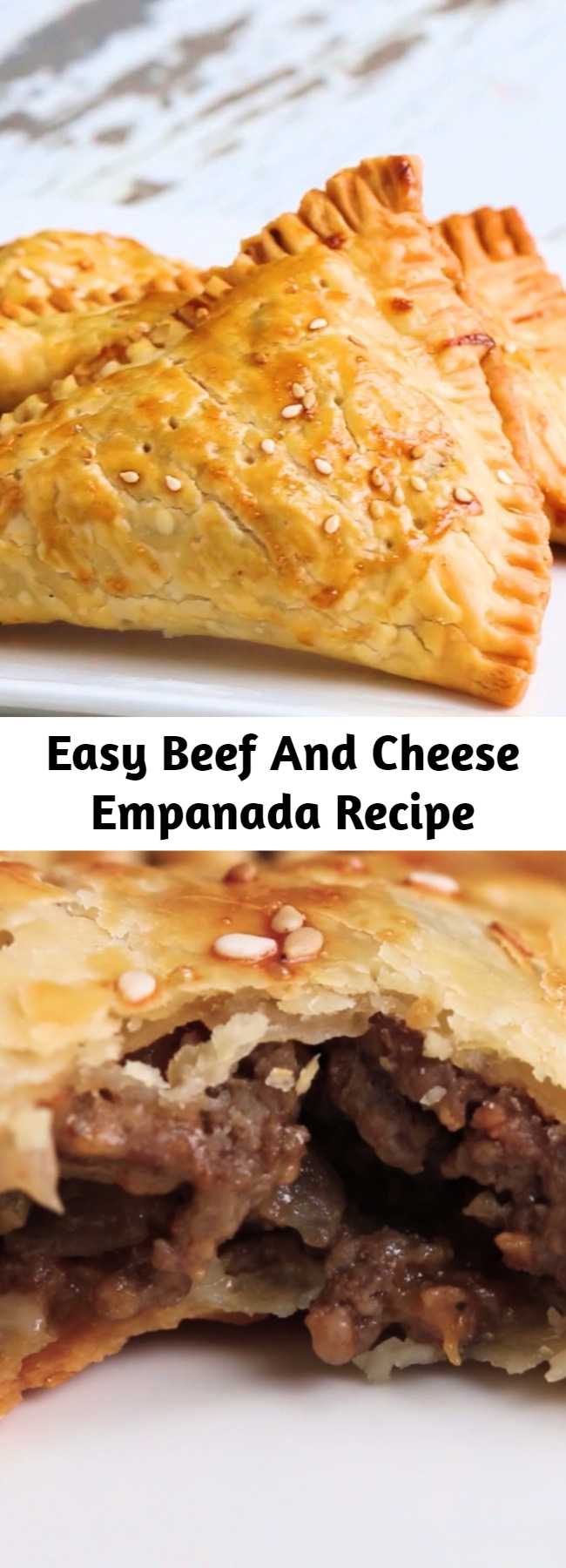 Easy Beef And Cheese Empanada Recipe - Cheeseburger Hand Pies. These were very good and super easy to make!