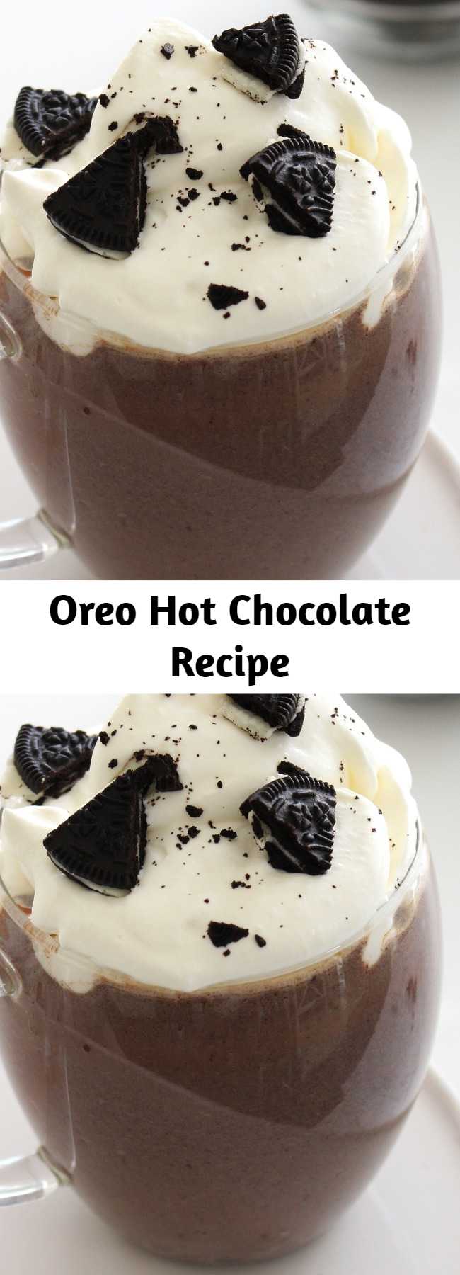 Oreo Hot Chocolate Recipe - Delicious Oreos turn regular hot chocolate into a unique, creamy Oreo-flavoured hot chocolate!