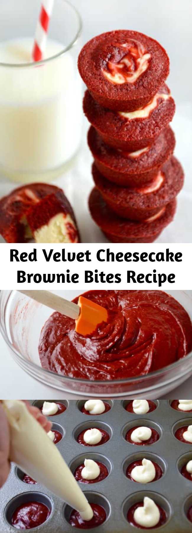 Red Velvet Cheesecake Brownie Bites Recipe - Welcome to the sweet snack-size soiree, Red Velvet Cheesecake Brownie Bites.