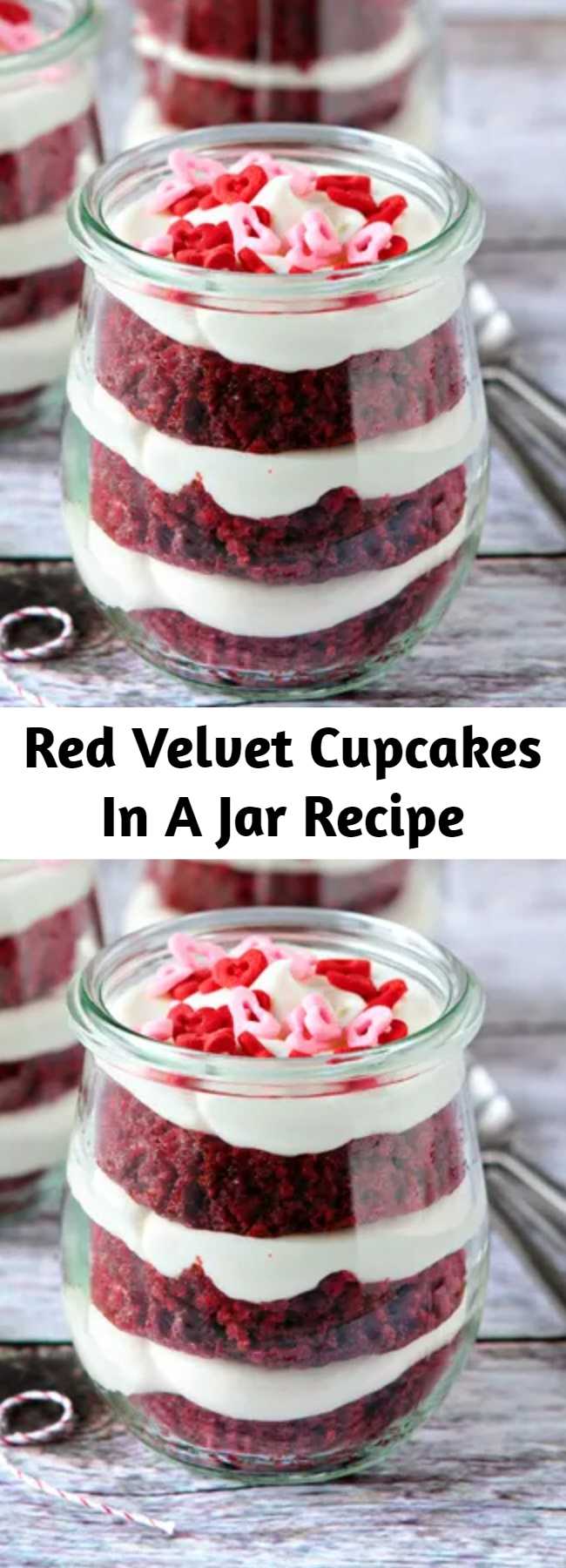 Red Velvet Cupcakes In A Jar Recipe - It’s adapted from the New York Times, and in my opinion, is one of the best Red Velvet recipes out there. Whether you’re baking for 8-year olds or your sweetheart, I’m fairly certain that just about anyone will fall head over heels for Red Velvet Cupcakes in a Jar.