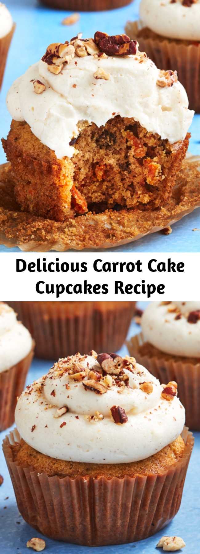 Delicious Carrot Cake Cupcakes Recipe - The perfect spring treat.