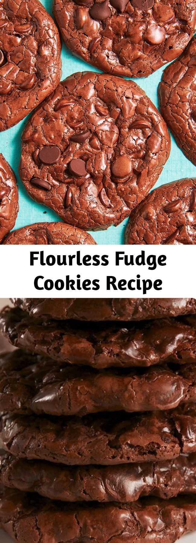 Flourless Fudge Cookies Recipe - These delicious cookies don't have any flour or butter but are still amazing. If she loves flourless cake, these cookies will be a new favorite.