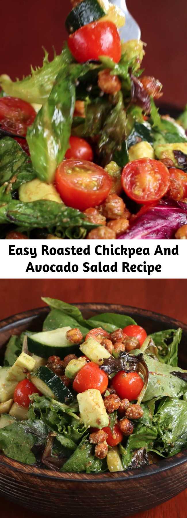 Easy Roasted Chickpea And Avocado Salad Recipe - Enjoy Lunch Even More With This Roasted Chickpea And Avocado Salad.