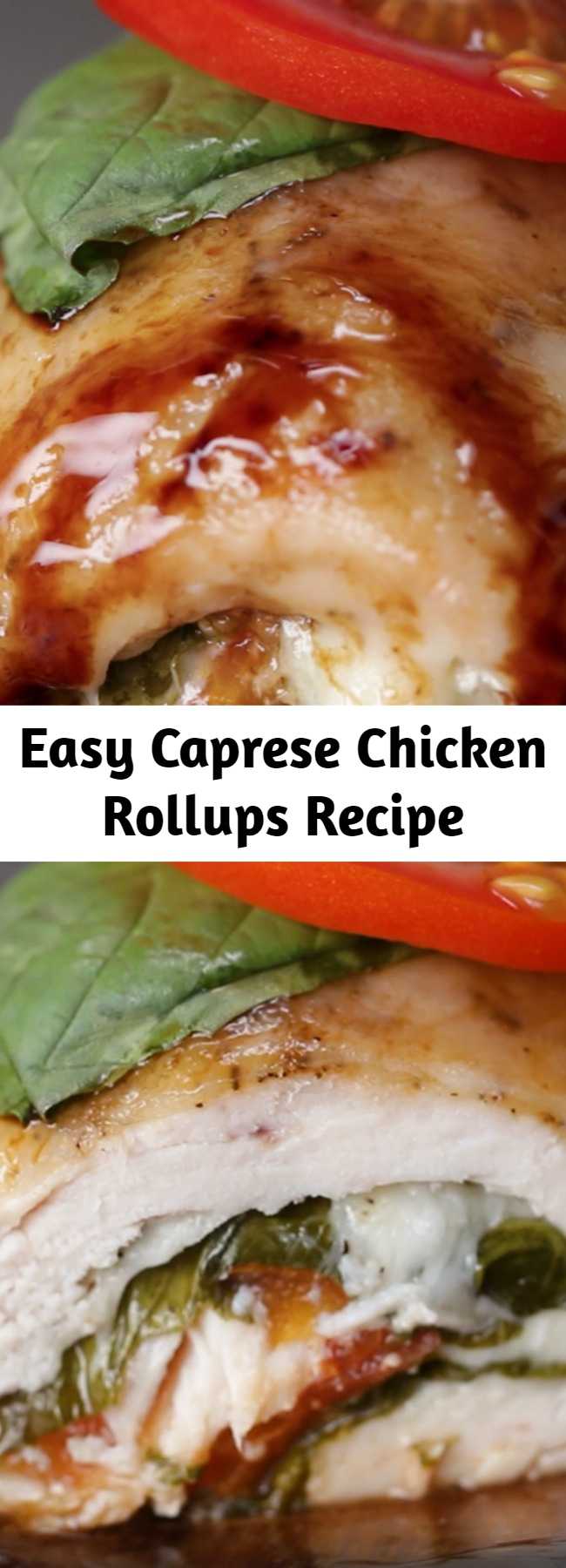 Easy Caprese Chicken Rollups Recipe - Looking for a new way to enjoy caprese salad? Try these Caprese Chicken Rollups! You get all the fun of a caprese salad stuffed into chicken breast! It was really good!