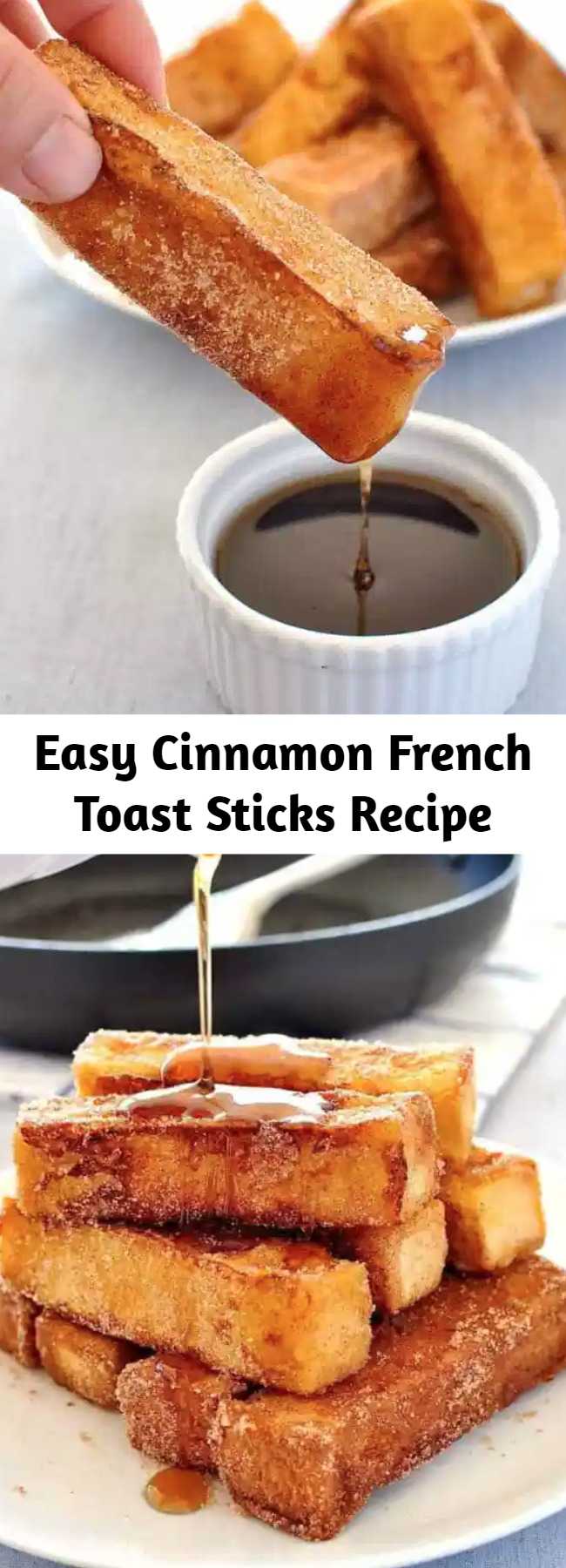 Easy Cinnamon French Toast Sticks Recipe - Eat it with your fingers (tick), tastes like cinnamon doughnuts but a whole lot healthier (double tick)!