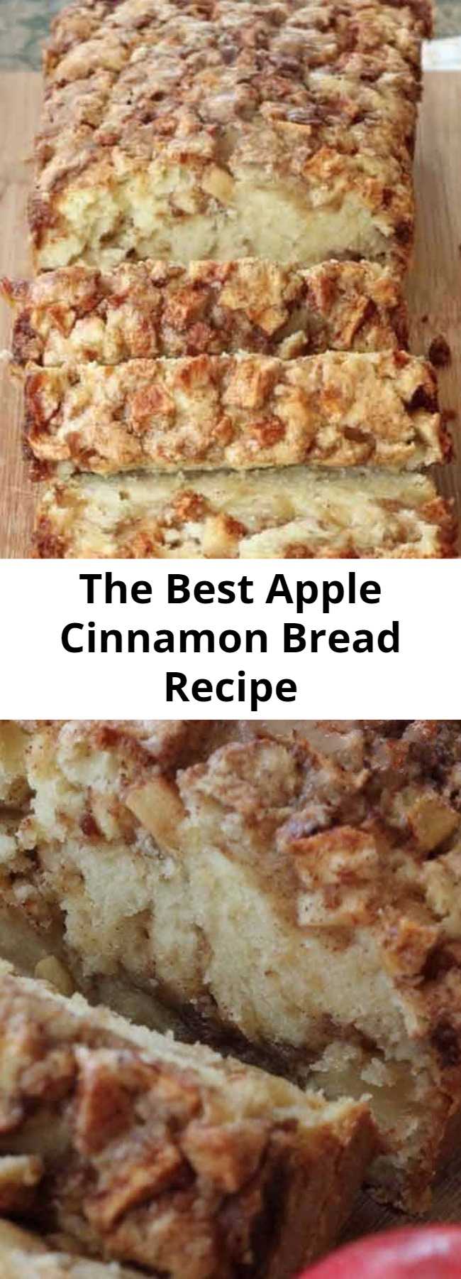 The Best Apple Cinnamon Bread Recipe - This is the absolute BEST Apple Bread on the internet. Swirled with cinnamon sugar and juicy apple pieces, try this Apple Bread recipe out and see why it has over 250 amazing reviews!