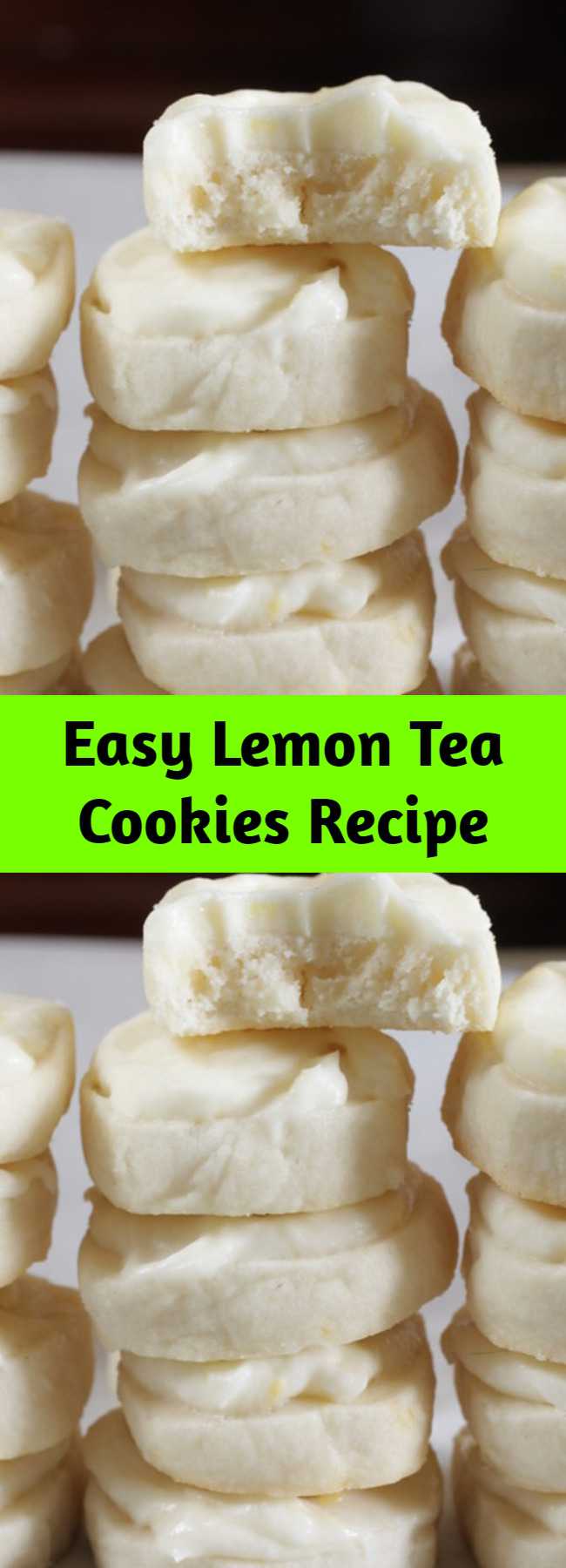 Easy Lemon Tea Cookies Recipe - My mom makes these at Christmas time and they are super addicting. Light but sweet and tangy. They’re a nice addition to a holiday cookie platter. Bite-sized and refreshing, they are the perfect little treat with a cup of hot tea. Even better yet, they are a slice-and-bake cookie, so there’s no rolling of dough, and you can bake them off as you like. For an alternative to frosting, simply toss baked cookies in confectioners’ sugar.