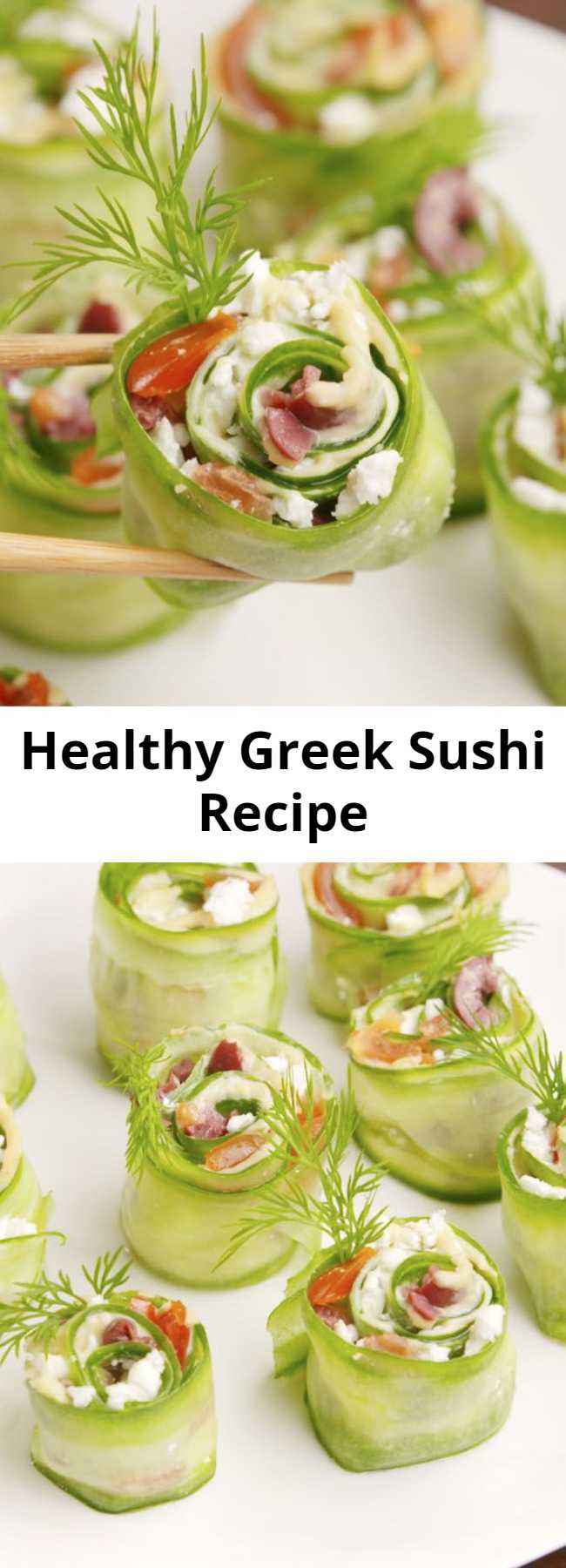 Healthy Greek Sushi Recipe - Get your chopsticks ready! #food #healthyeating #cleaneating #gf #glutenfree