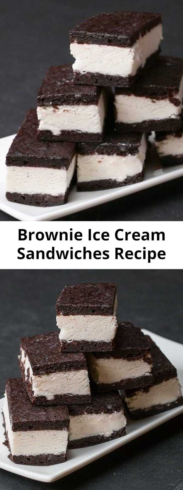 Brownie Ice Cream Sandwiches Recipe - Delicious brownie ice cream sandwiches that can be ready and waiting in the freezer.