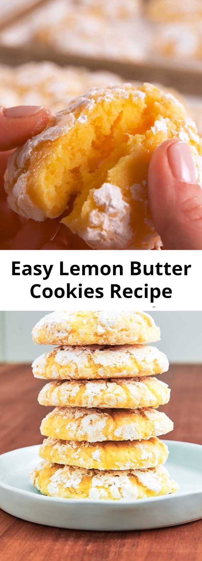 Lemon Butter Cookies Recipe - These cookies have the perfect balance of sweet and tart. It's the treat to make any day a little better. #easy #recipe #lemon #butter #cookies #lemonbuttercookies #springdesserts #dessertideas #dessert