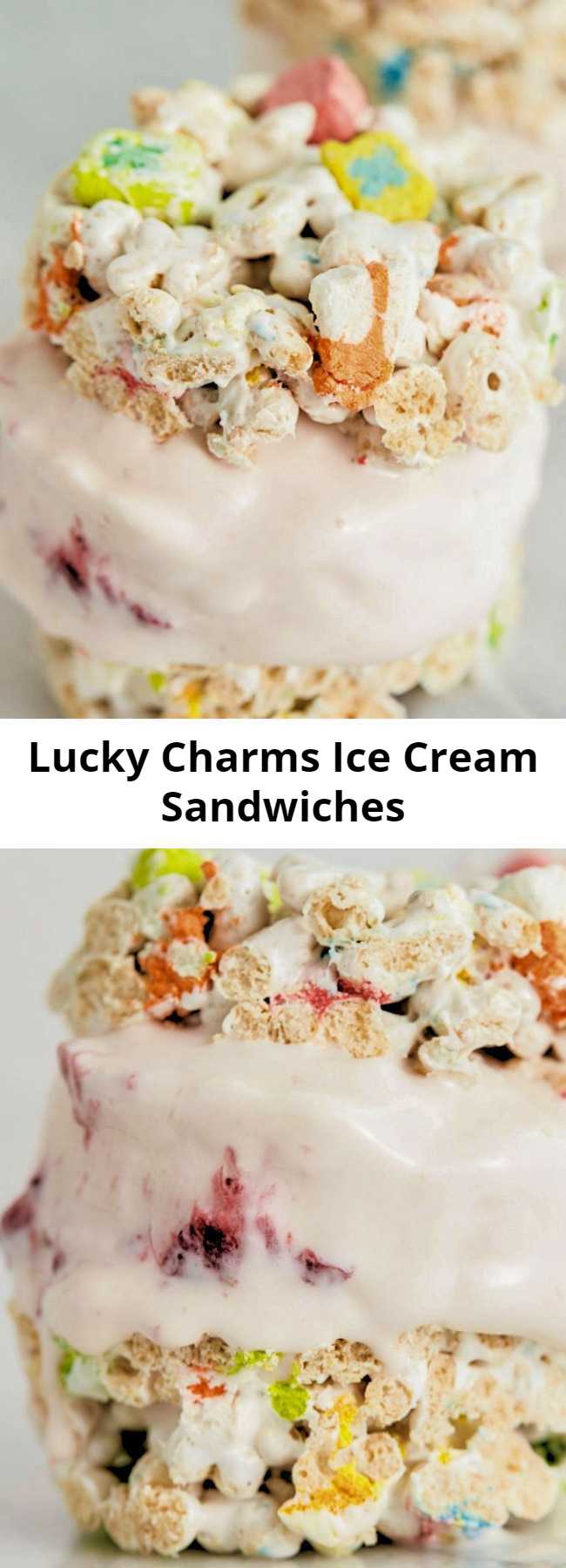 Lucky Charms Ice Cream Sandwiches - Looking for an amazing ice cream sandwich recipe? These Lucky Charms Ice Cream Sandwiches is the best!