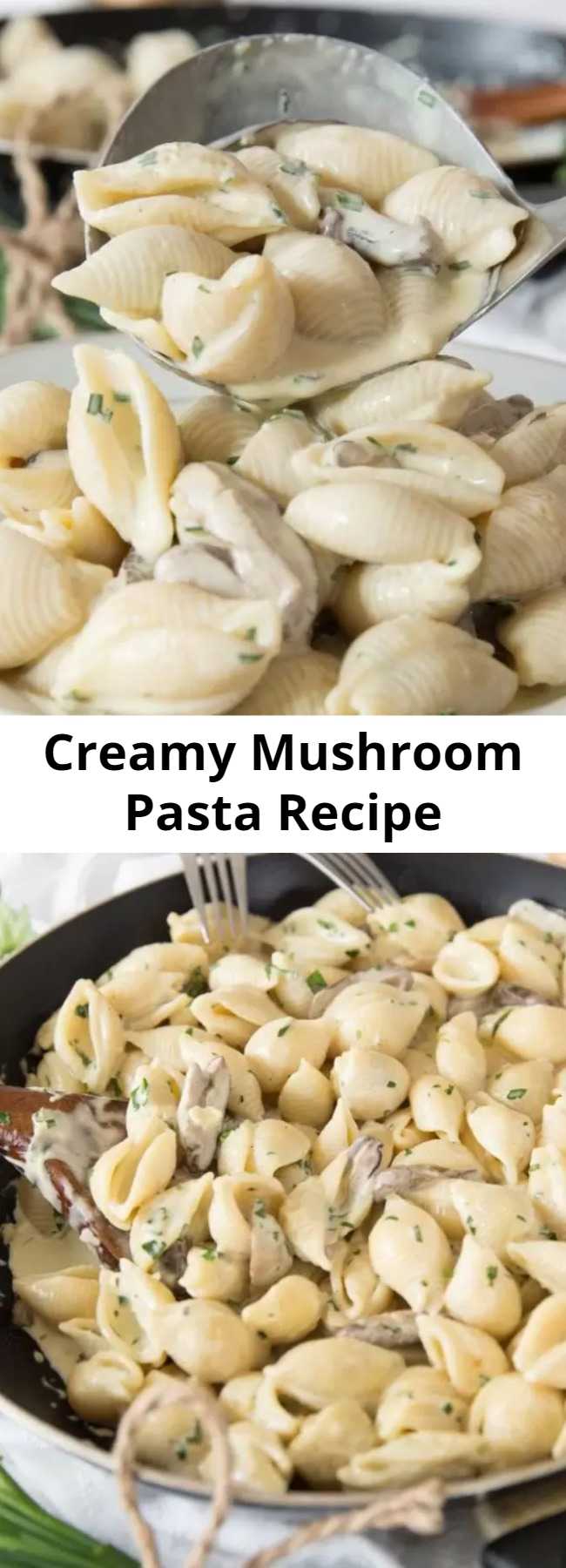 Easy Creamy Mushroom Pasta Recipe - This Creamy Mushroom Pasta is the perfect easy dinner to feed a family of four. Hidden in this smooth and silky mushroom sauce is an absolute explosion of flavour just waiting to be devoured! #creamy #creamypasta #mushroom #mushroompasta #creamymushroompasta