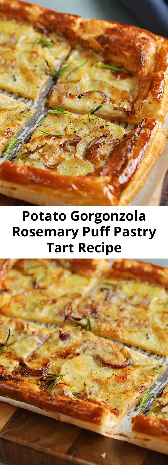 Potato Gorgonzola Rosemary Puff Pastry Tart Recipe - Your weeknight dinners just got a whole lot more exciting.