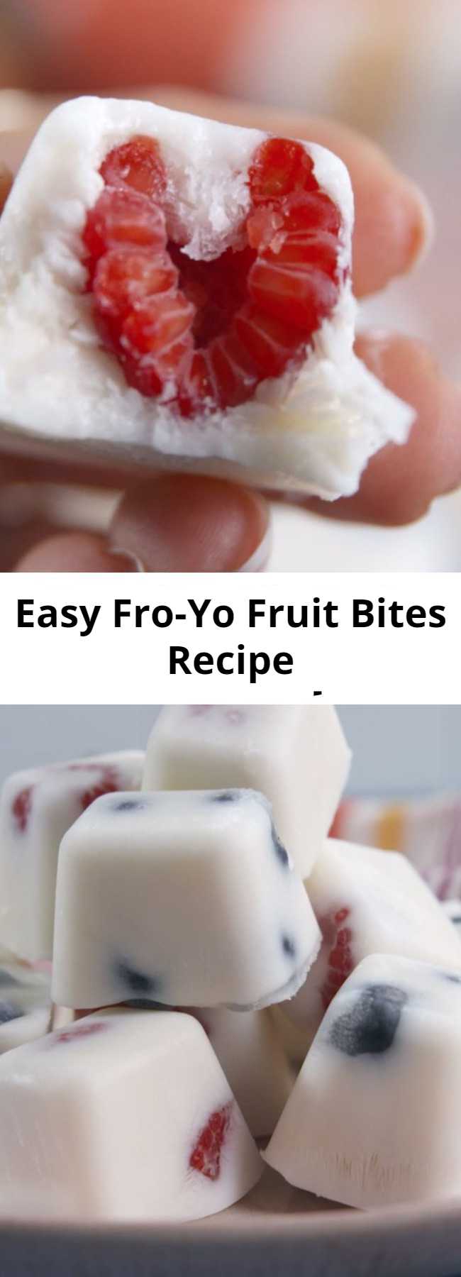 Easy Fro-Yo Fruit Bites Recipe - These fro-yo fruit bites make the perfect breakfast or healthy any-time snack.