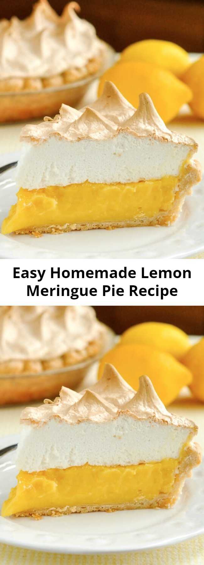 Easy Homemade Lemon Meringue Pie Recipe - If your pie comes from powder in a box, STOP! A fantastic homemade lemon meringue pie, made completely from scratch, tastes much better and is actually just as easy to prepare.