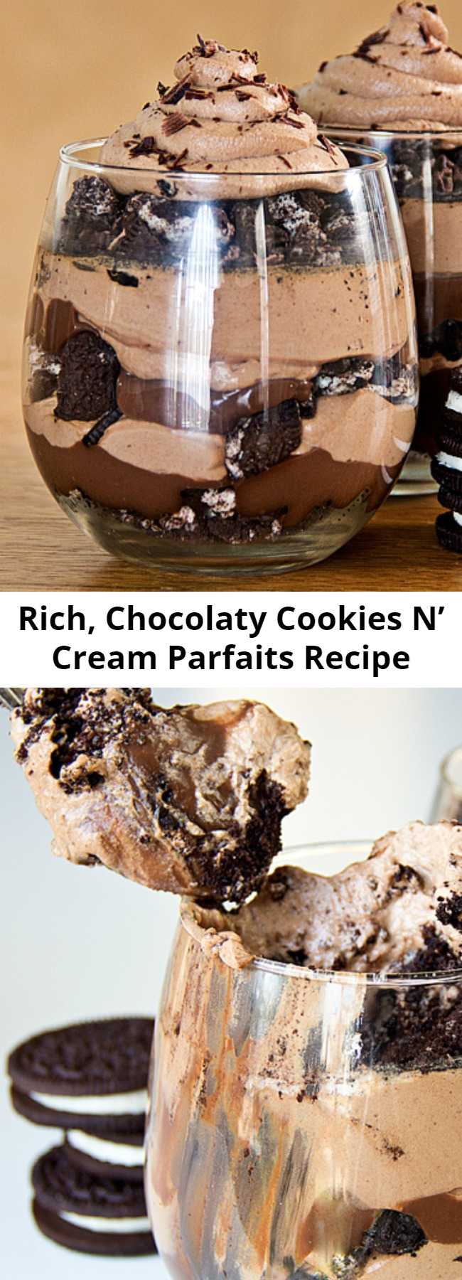 Rich, Chocolaty Cookies N’ Cream Parfaits Recipe