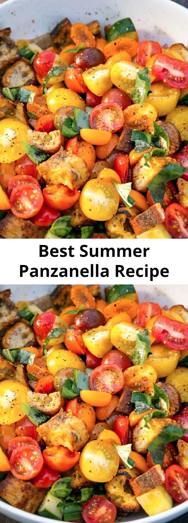 Best Summer Panzanella Recipe -  For your next BBQ, make this easy Summer Panzanella! Panzan-HELL-YEA!