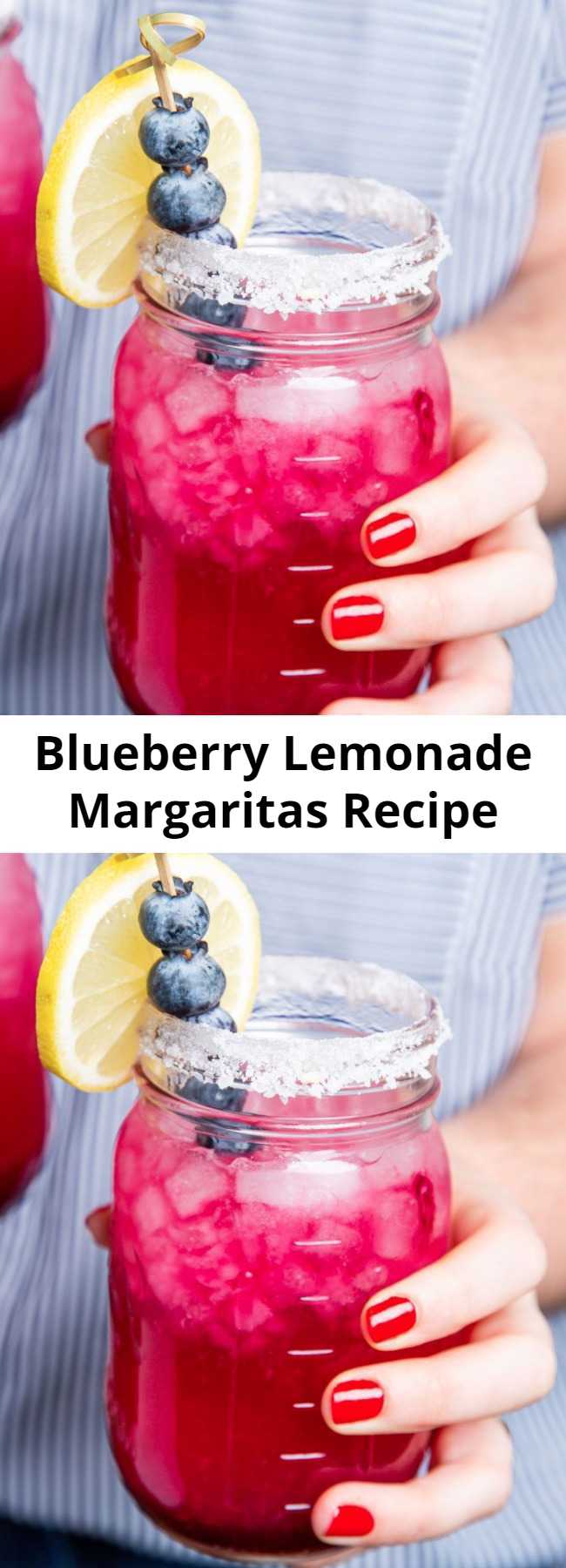 Blueberry Lemonade Margaritas Recipe - Seize the best of summer with these Blueberry Lemonade Margaritas. These refreshing (and beautiful) margaritas start with a homemade blueberry syrup.