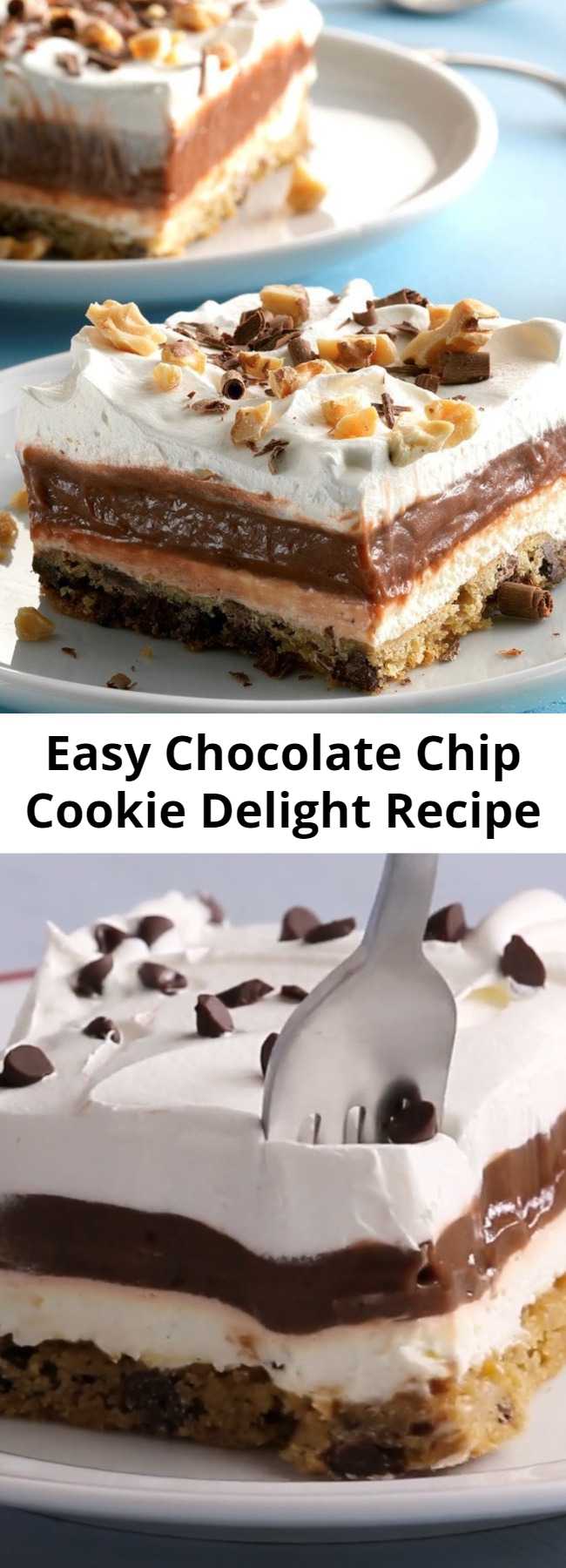 Easy Chocolate Chip Cookie Delight Recipe - This is a simple chocolate delight recipe for any type of potluck occasion, and the pan always comes home empty.
