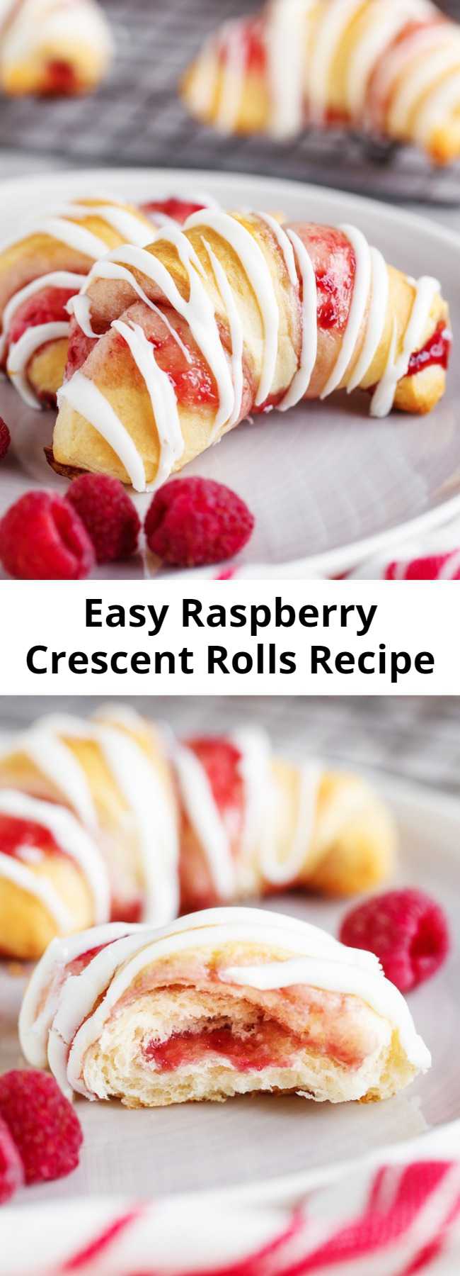 Easy Raspberry Crescent Rolls Recipe - Raspberry Crescent Rolls: a delicious sweet dessert that is quick to prepare and uses pre-made crescent rolls and delicious raspberry jam.