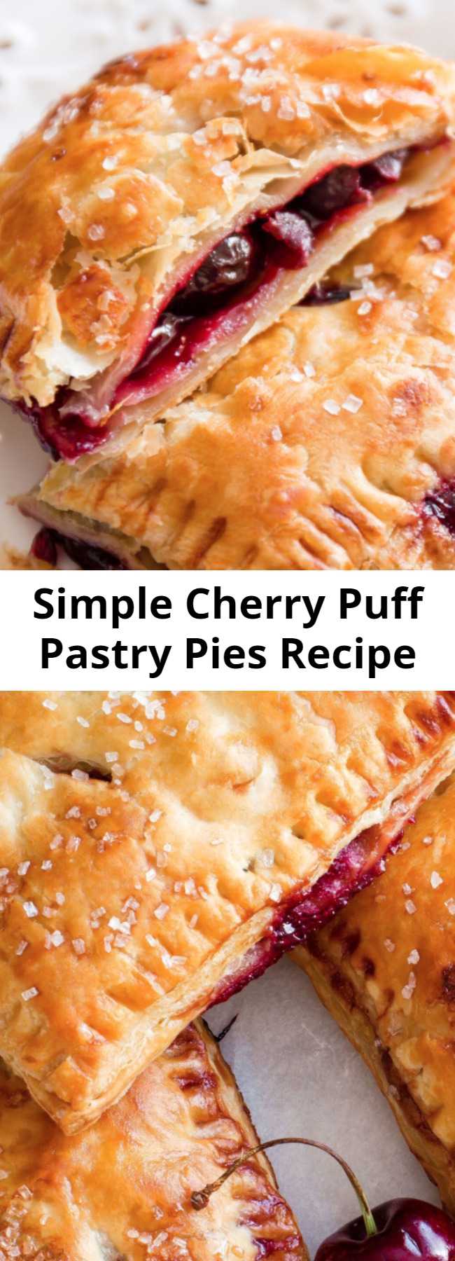 Simple Cherry Puff Pastry Pies Recipe