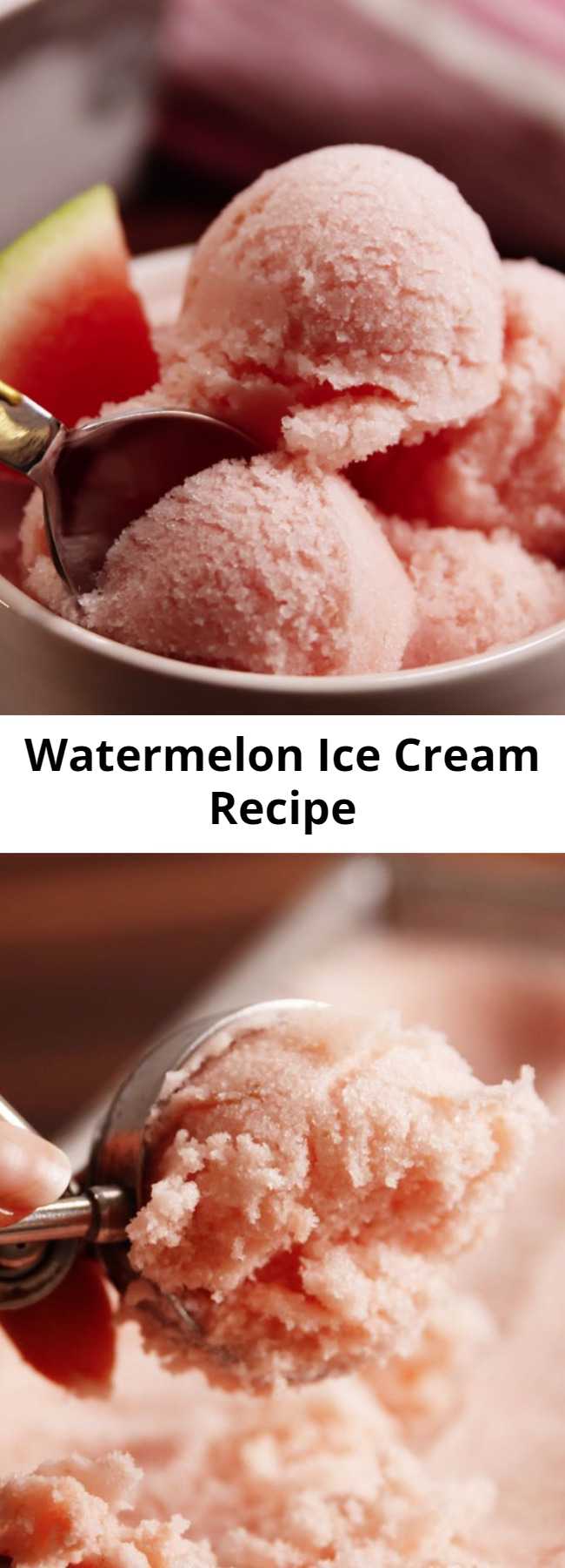 Watermelon Ice Cream Recipe - The most refreshing ice cream ever.