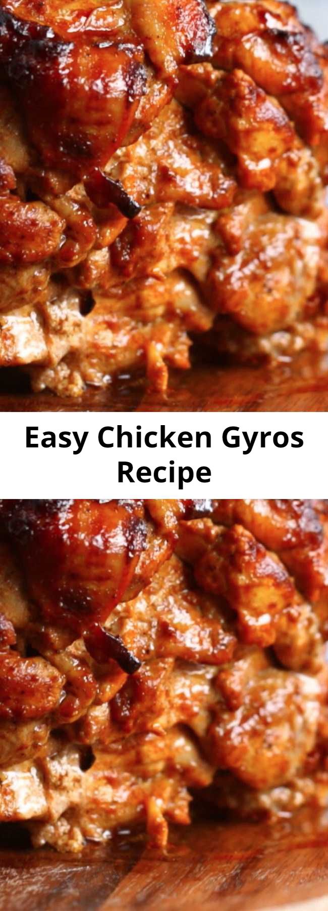 Easy Chicken Gyros Recipe - The marinade for the chicken is so sensational that I use it even when I'm not making Gyros! This is fantastic for entertaining because you can just lay it all out for guests to help themselves. The smell when the chicken is cooking is incredible - you can really smell the oregano and garlic!