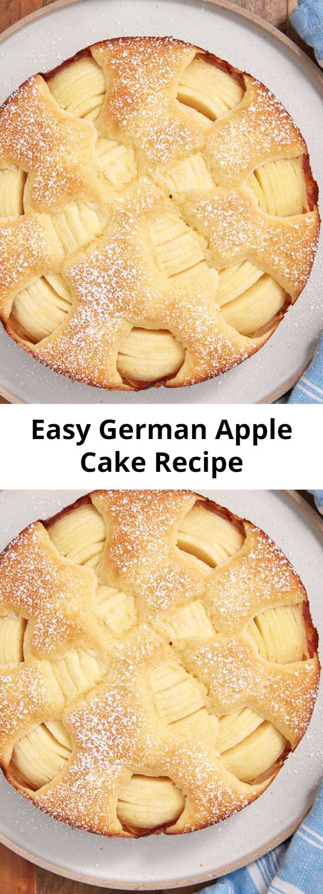 Easy German Apple Cake Recipe - This gorgeous apple cake is so much easier than it looks. Put those apples on display with this German Apple Cake.