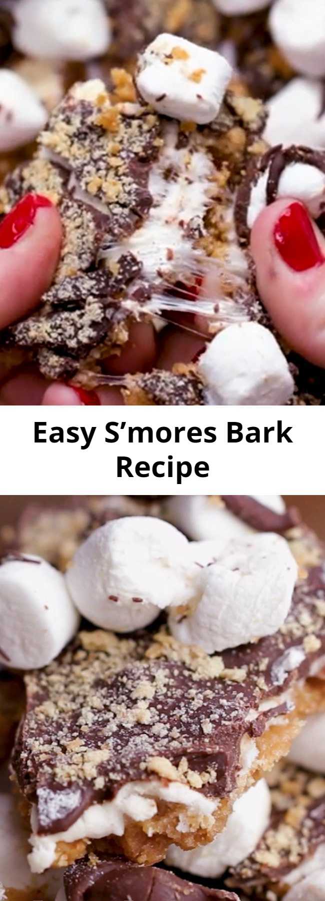 Easy S’mores Bark Recipe - This was a huge hit! It’s an great gif! You can really personalize it with crushed nuts or drizzled chocolate on top.