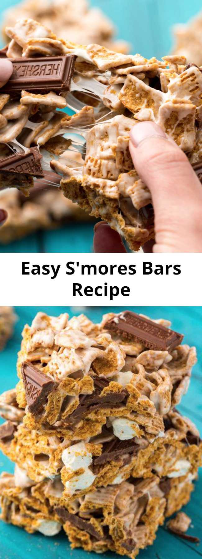 Easy S'mores Bars Recipe - These S'mores Krispie Treats are the best summer dessert!