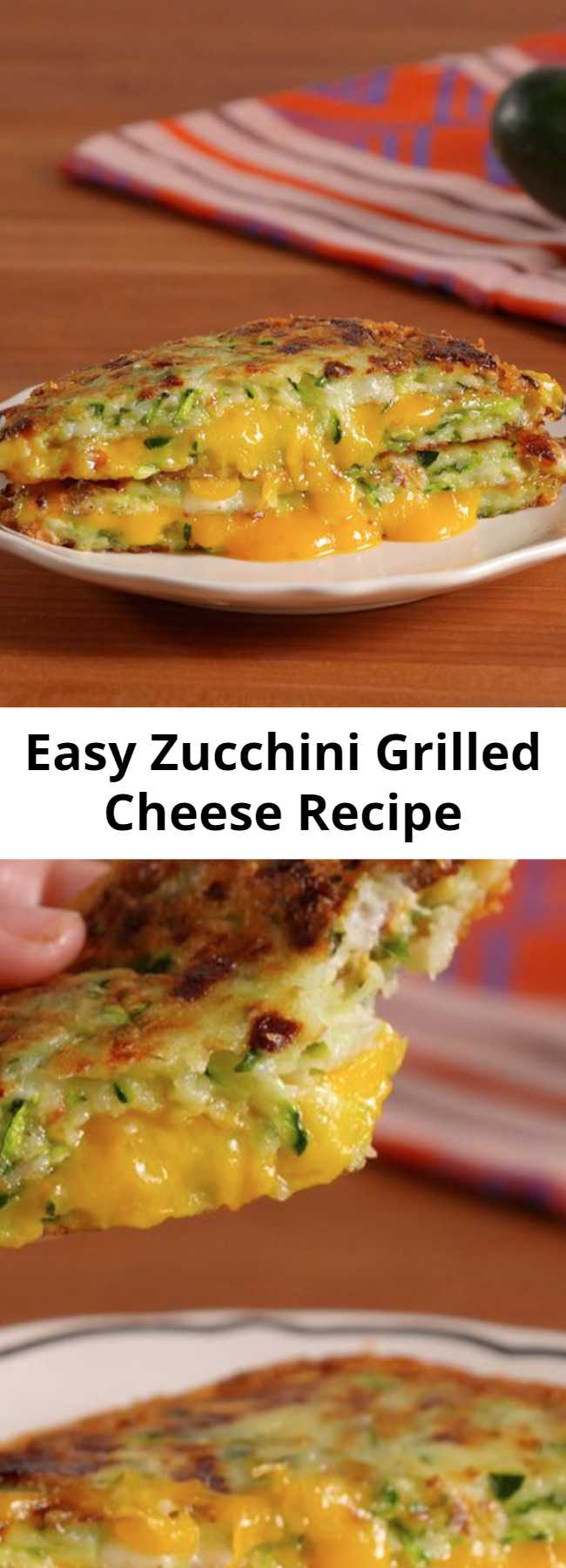 Easy Zucchini Grilled Cheese Recipe - Zucchini is so the new cauliflower. Zucchini Grilled Cheese Is A Low-Carb Dream Come True.
