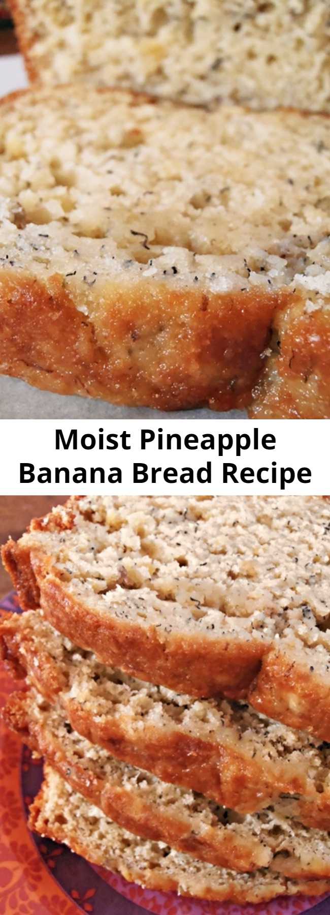 Moist Pineapple Banana Bread Recipe - Moist Pineapple Banana Bread takes a tropical twist on classic banana bread, using crushed pineapple and coconut.