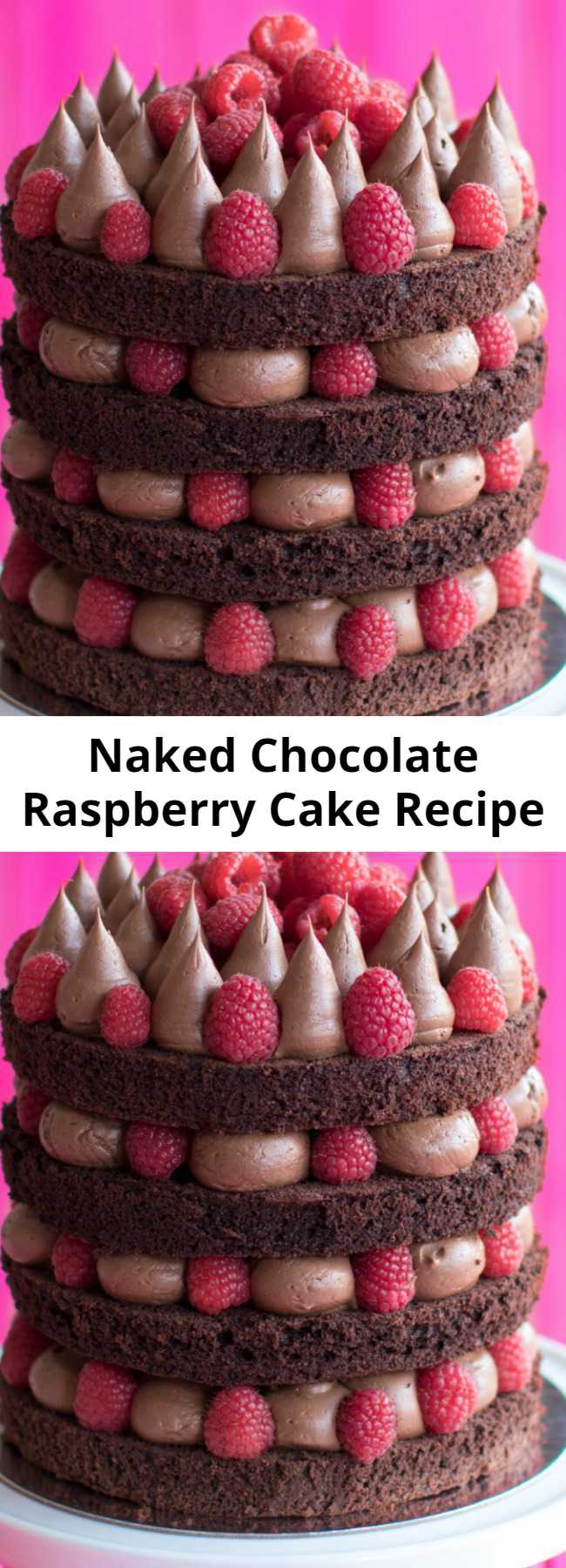 Naked Chocolate Raspberry Cake Recipe - Did somebody say chocolate & raspberries? * removes clothes *