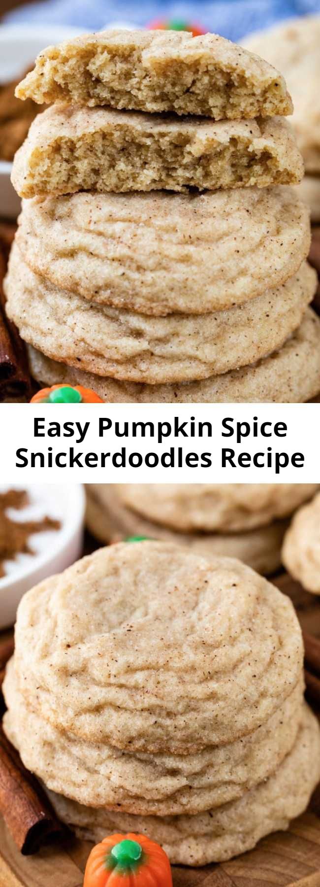 Easy Pumpkin Spice Snickerdoodles Recipe - We love this easy cookie recipe! Make snickerdoodles with pumpkin pie spice! Pumpkin Spice Snickerdoodles are the best fall cookie recipe!