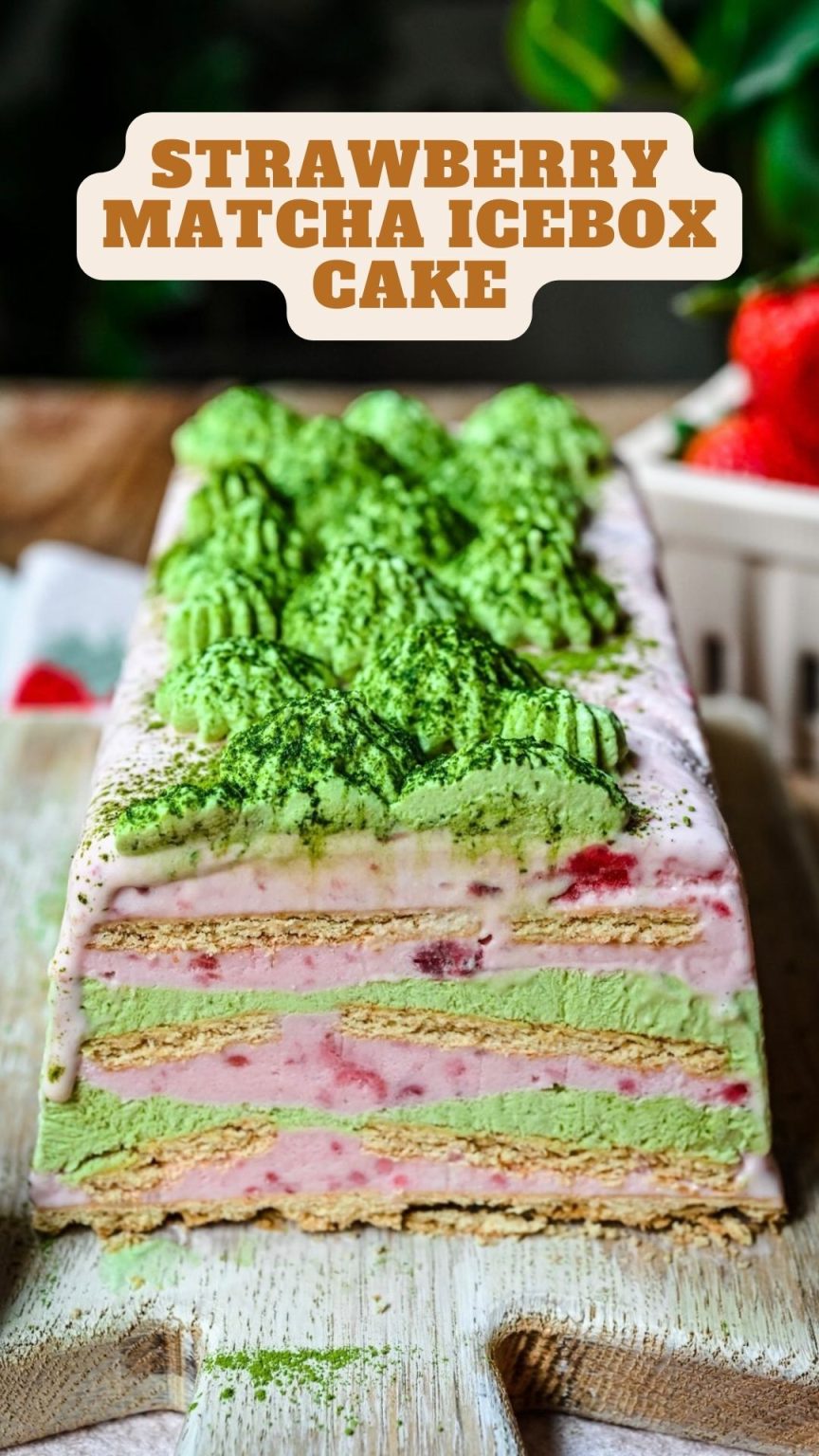 Strawberry Matcha Icebox Cake Mom Secret Ingrediets